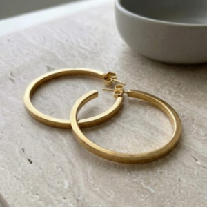 Brinco Argola em Aço Inoxidável Dourado 4cm